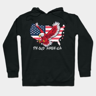 Proud American USA American Eagle US Flag Hoodie